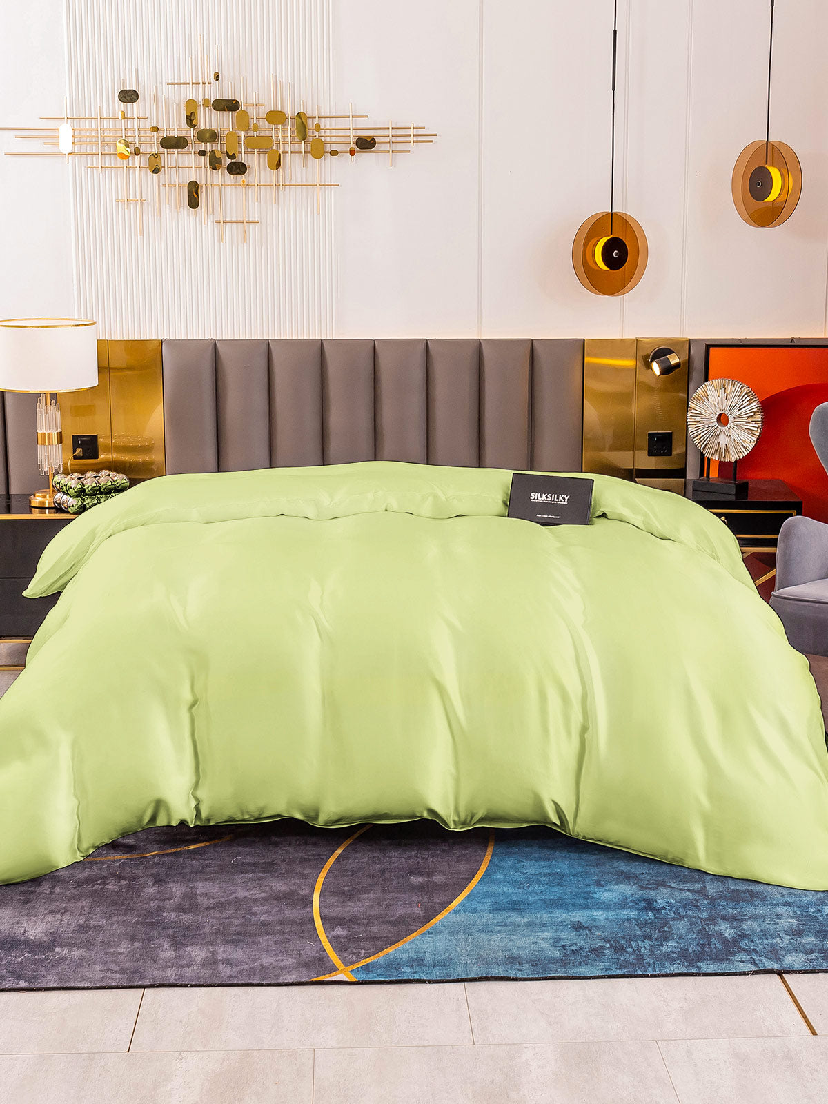 [Menta Verde] SilkSilky-ES 19Momme Seda Pura Duvet Cover 003