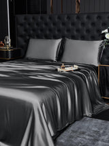 [Gris Oscuro] SilkSilky-ES 19Momme Seda Pura Bedding Set 003