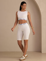 [Blanco] SilkSilky-ES Sleeveless Crew Neck Women's Outfit Sets 007