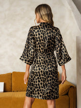 [Leopardo] SilkSilky-ES Seda Pura Womens Robe 002,