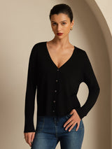 [Negro] SilkSilky-ES Long Sleeve Cárdigan Mujer 003
