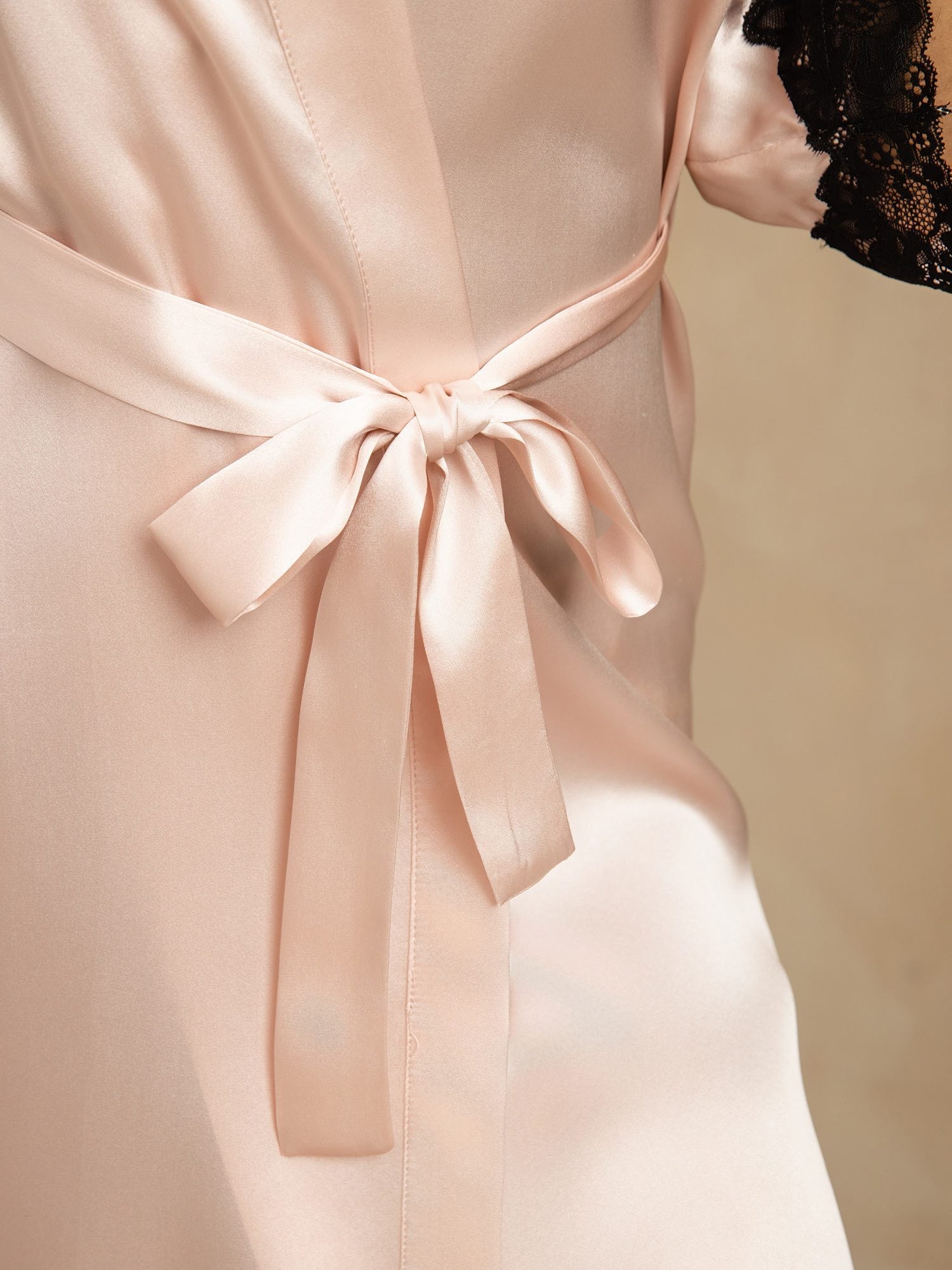 [Rosa] SilkSilky-ES Seda Pura Womens Robe 006