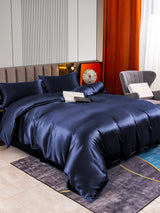 [Azul Oscuro] SilkSilky-ES 22Momme Juego de ropa de cama 002