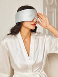 SilkSilky ES 19Momme Seda Pura Eye Mask Plata 002