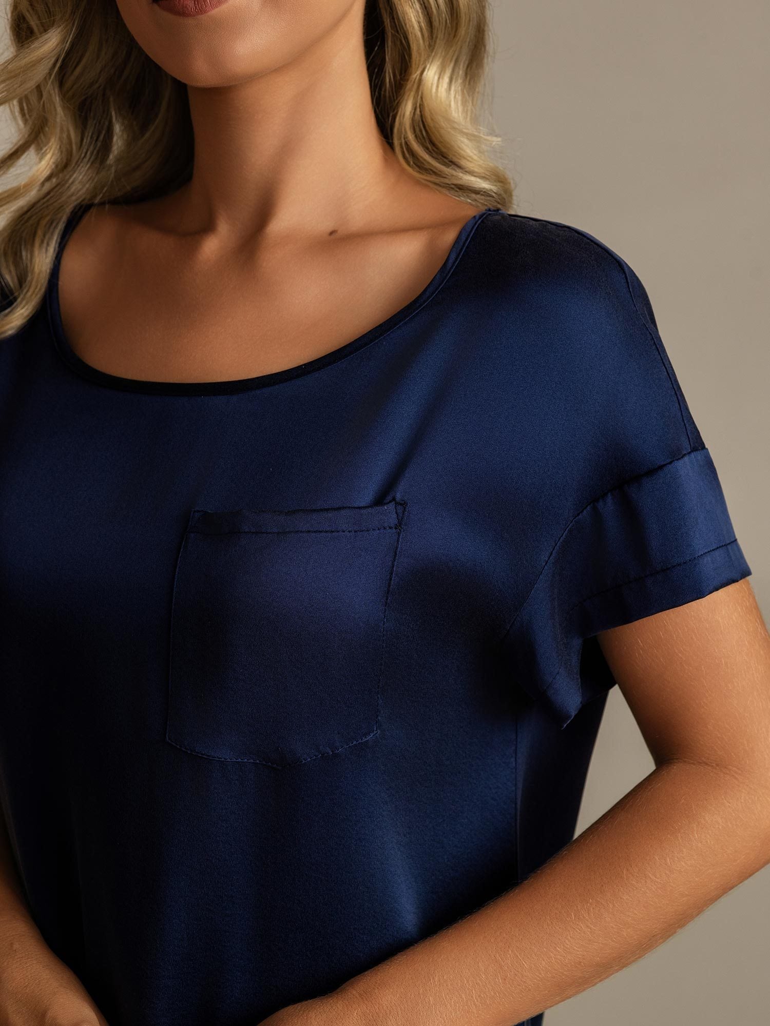 [AzulOscuro] SilkSilky-ES 19Momme Seda Nightgown 004