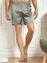 [Verde Grisáceo] SilkSilky-ES Mens Sleep Bottoms 003