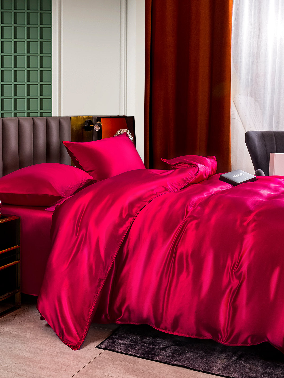 [Vino] SilkSilky-ES 25Momme Seda Pura Bedding Set 007