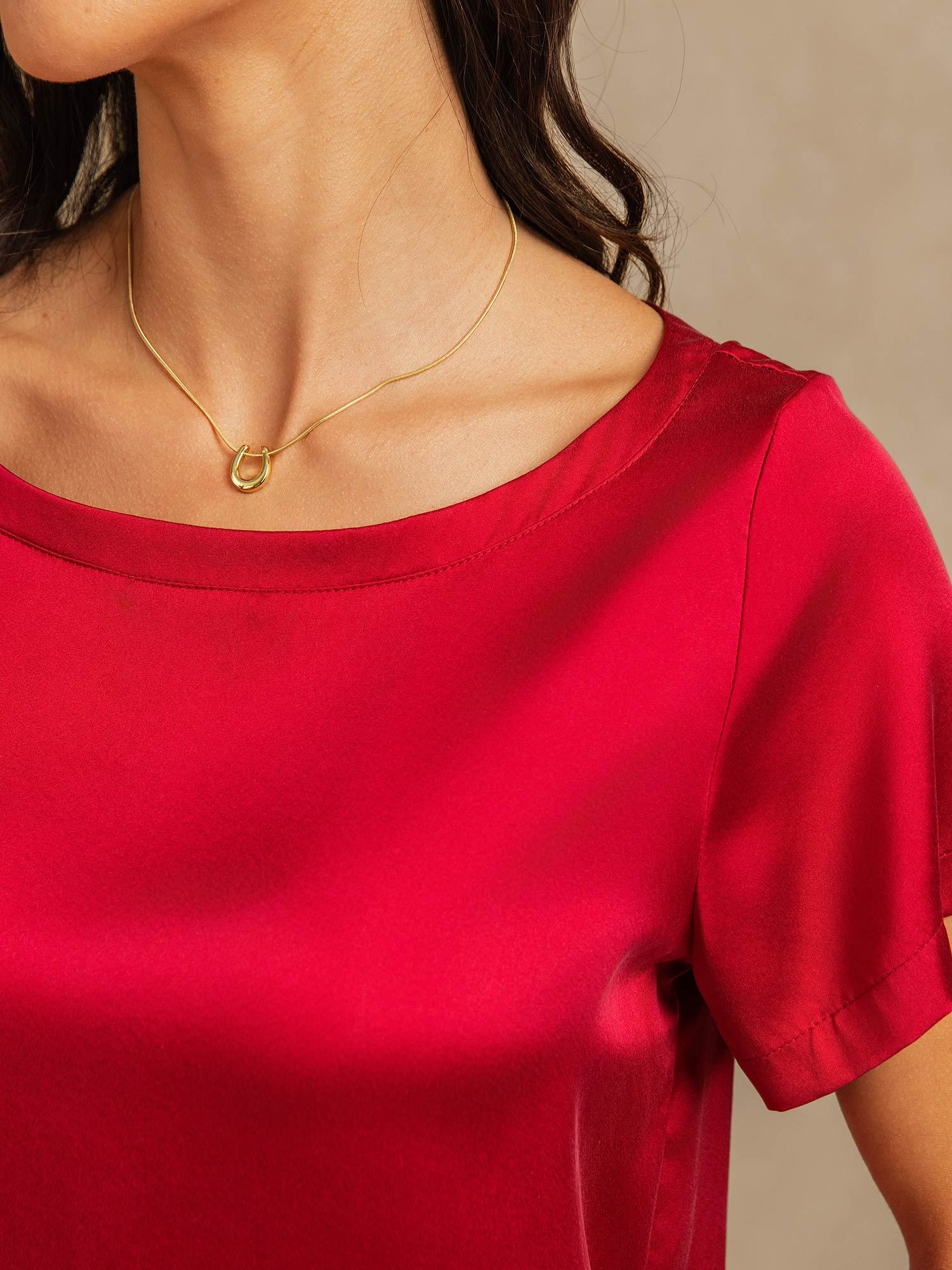 [Vino] SilkSilky-ES 19Momme Seda Womens Pajamas 004