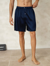 [Azul Oscuro] SilkSilky-ES Mens Sleep Bottoms 001