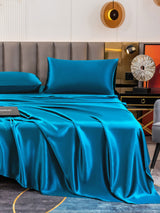 [Azul Real] SilkSilky-ES 19Momme Juego de ropa de cama 006