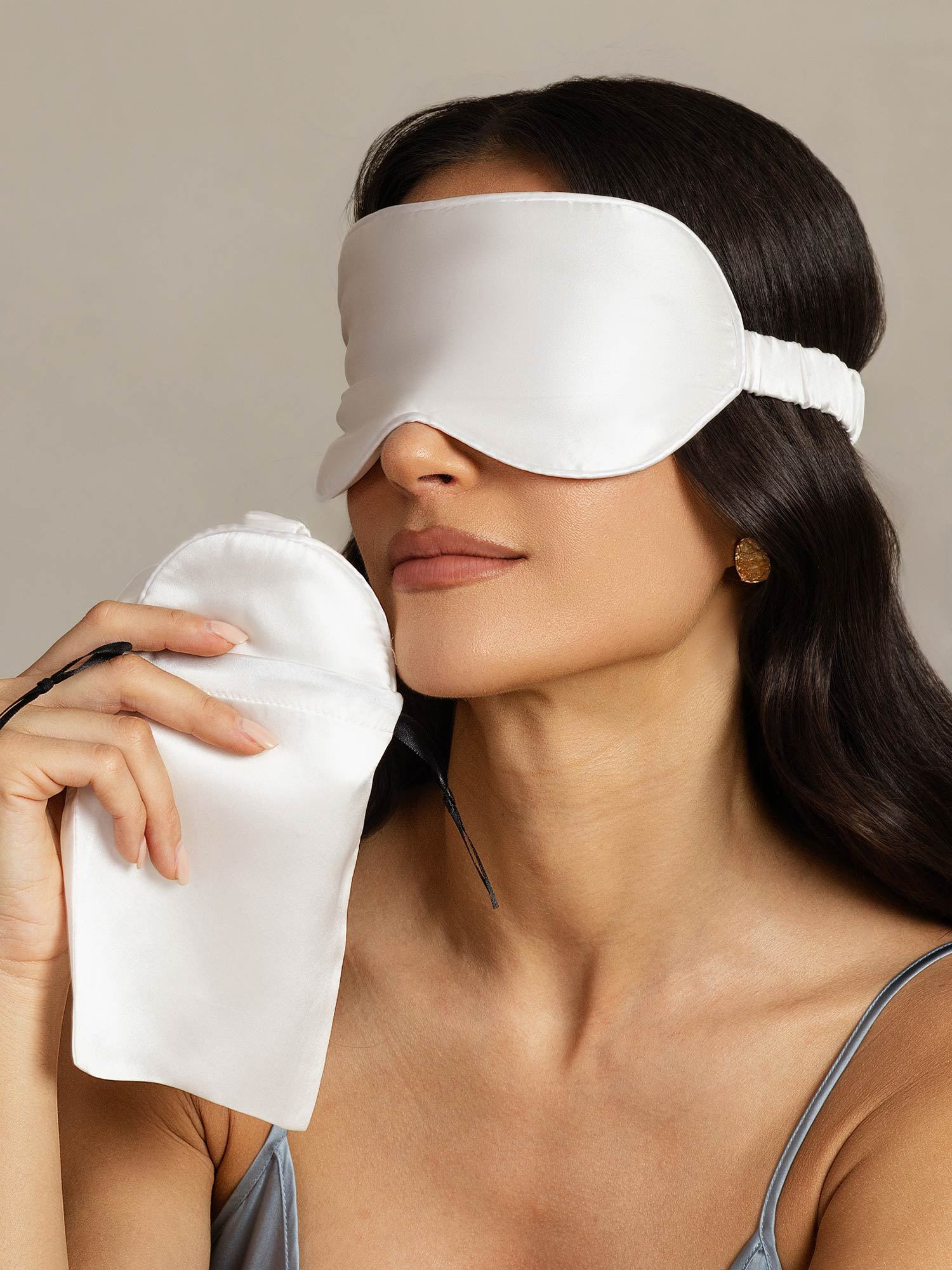 [Blanco] SilkSilky-ES Seda Pura Eye Mask 007