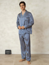 [Raya Marina] SilkSilky-ES 19Momme Seda Pura Mens Pajamas 003,
