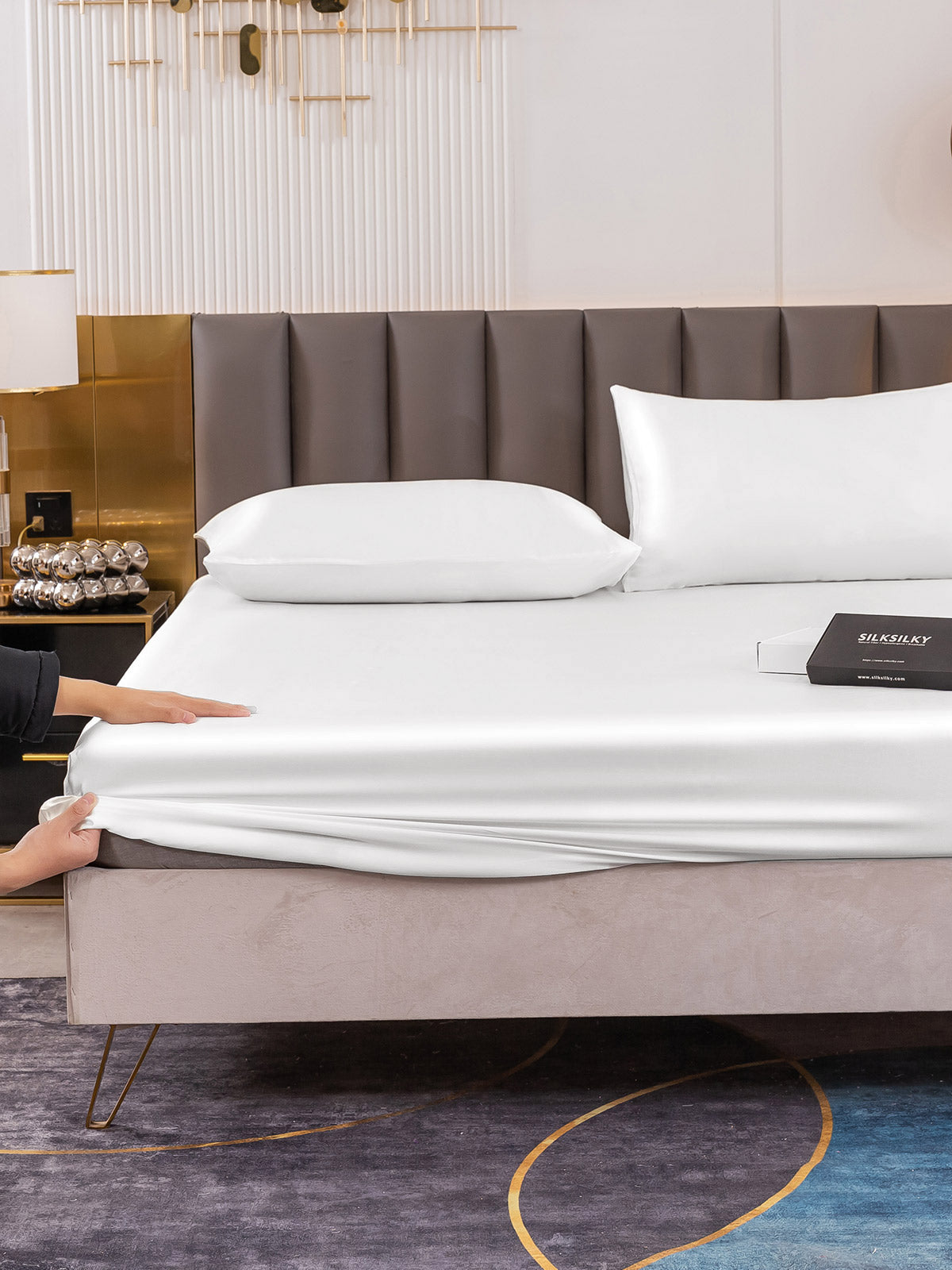 [Blanco] SilkSilky-ES 19Momme Seda Pura Bedding Set 006