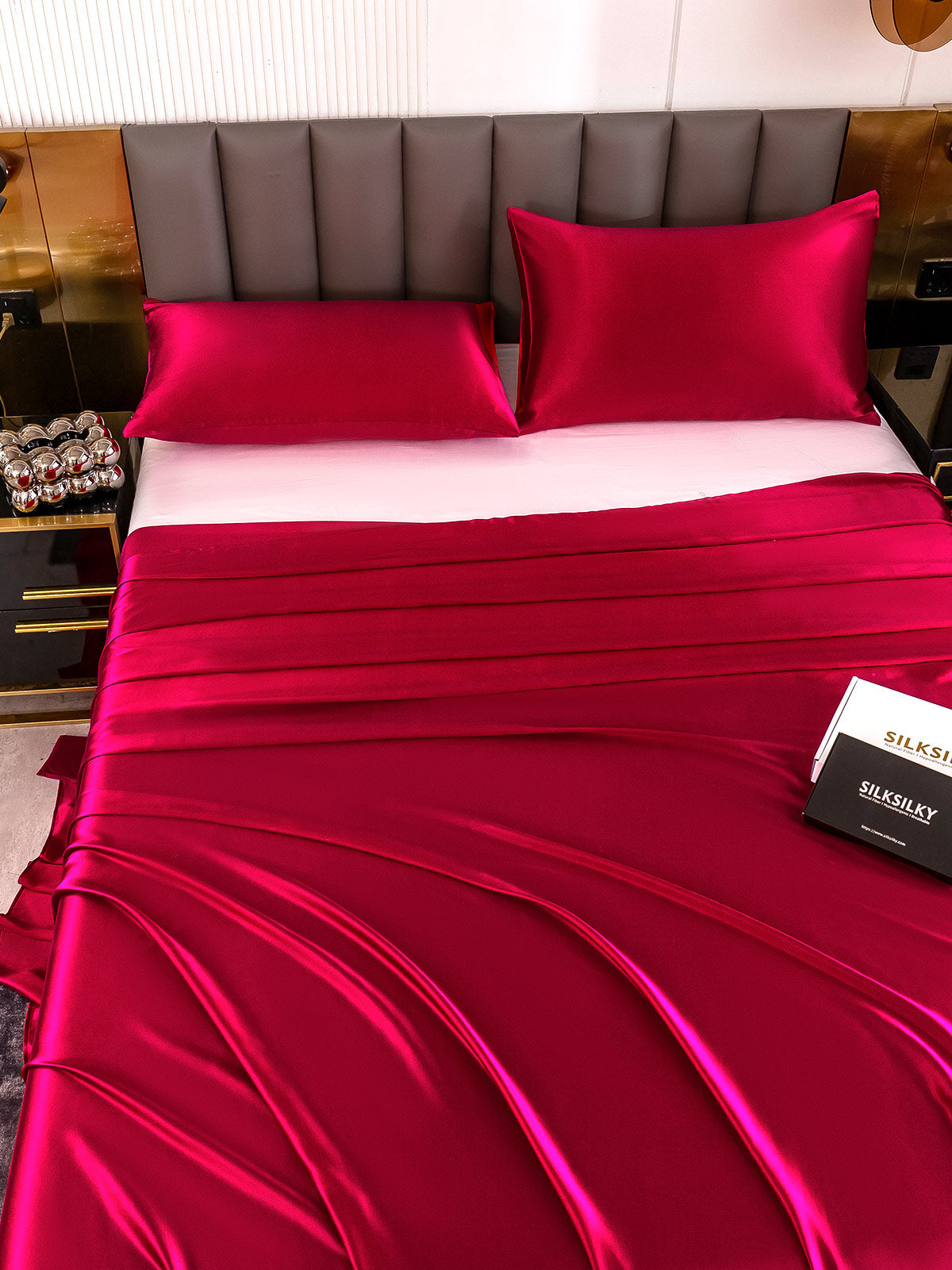 [Vino] SilkSilky-ES 19Momme Juego de ropa de cama 004