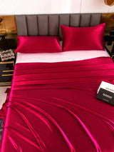[Vino] SilkSilky-ES 19Momme Juego de ropa de cama 004
