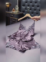SilkSilky-ES Spaghetti Strap V Neck Conjunto de tirantes video 001