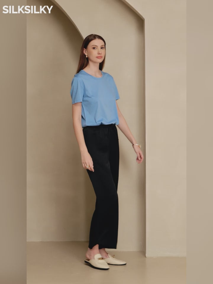 SilkSilky-ES Tejido de seda Womens T-Shirt video 001