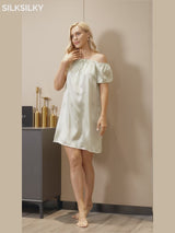 SilkSilky-ES Cap Sleeve Square Neck Camisón video 001