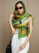 [P072] SilkSilky-ES Seda Pura Scarf 007