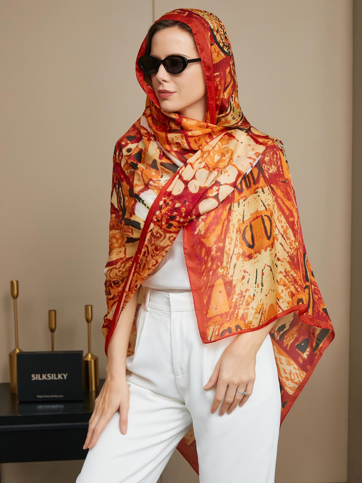 SilkSilky ES Seda Pura Scarf Multi 006