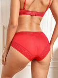 SilkSilky ES Tejido de seda Panty Rojo 002