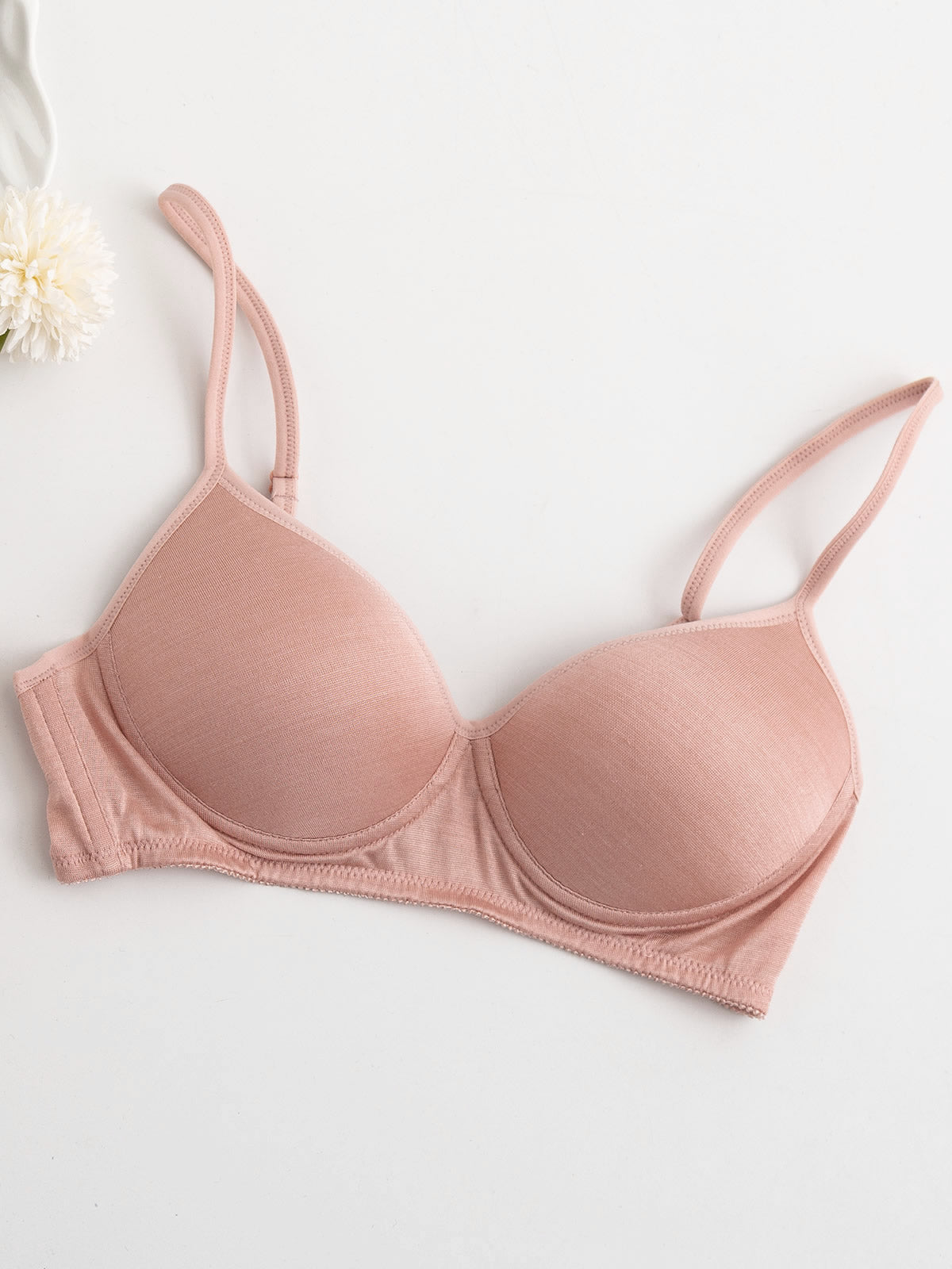 SilkSilky ES Tejido de seda Bra Rosa 005