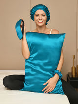 [Azul Real] SilkSilky-ES 22Momme Seda Pura Pillowcase Set 005