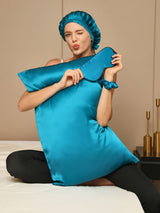 [Azul Real] SilkSilky-ES 22Momme Seda Pura Pillowcase Set 006