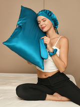 [Azul Real] SilkSilky-ES 22Momme Seda Pura Pillowcase Set 007