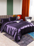 SilkSilky ES 25Momme Seda Pura Bedding Set MoradoOscuro 001