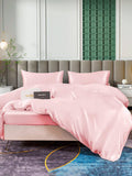 SilkSilky ES 25Momme Seda Pura Bedding Set Rosa 003