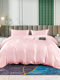 SilkSilky ES 25Momme Seda Pura Bedding Set Rosa 001