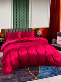 SilkSilky ES 25Momme Seda Pura Bedding Set Vino 005