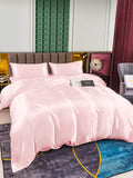 SilkSilky ES 25Momme Seda Pura Bedding Set Rosa 004