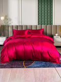 SilkSilky ES 25Momme Seda Pura Bedding Set Vino 003