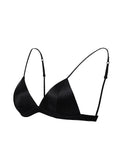 SilkSilky ES Tejido de seda Bra Negro 006