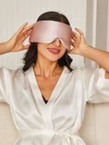 SilkSilky ES 19Momme Seda Pura Eye Mask Rosa 007