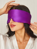 SilkSilky ES 19Momme Seda Pura Eye Mask Púrpura 001