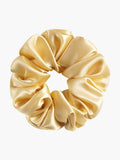 SilkSilky ES 19Momme Seda Pura Scrunchie Champán 003