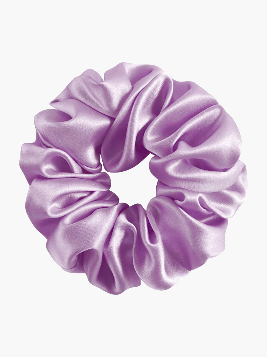 SilkSilky ES 19Momme Seda Pura Scrunchie Lavanda 003