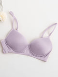 SilkSilky ES Tejido de seda Bra Lavanda 005